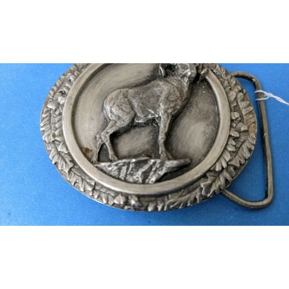 Vintage Bergamot Brass Works Longhorn Sheep Belt Buckle USA - Picture 2 of 8